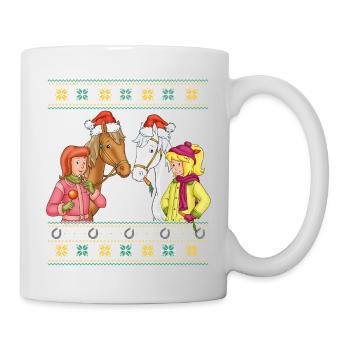 Bibi und Tina mit Amadeus und Sabrina Weihnachten - Tasse - Weiß - Rechts