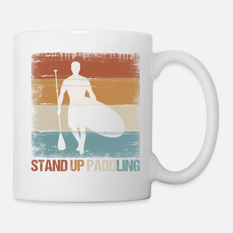 Stand up Paddling SUP Stehpaddeln Sport Geschenk - Tasse - Weiß