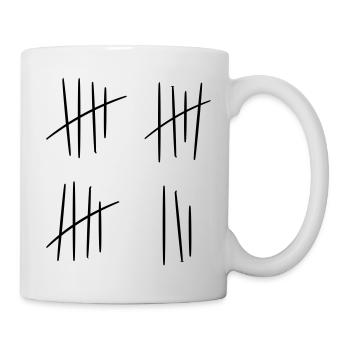 Strichliste zum 18. Geburtstag - Tasse - Weiß - Rechts