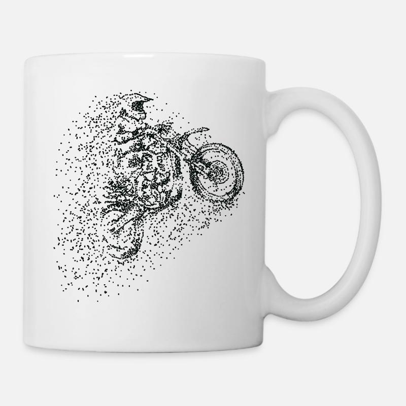 Pixel Motocross Design - Tasse - Weiß