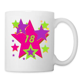 18th birthday neon - Mug - white - Right