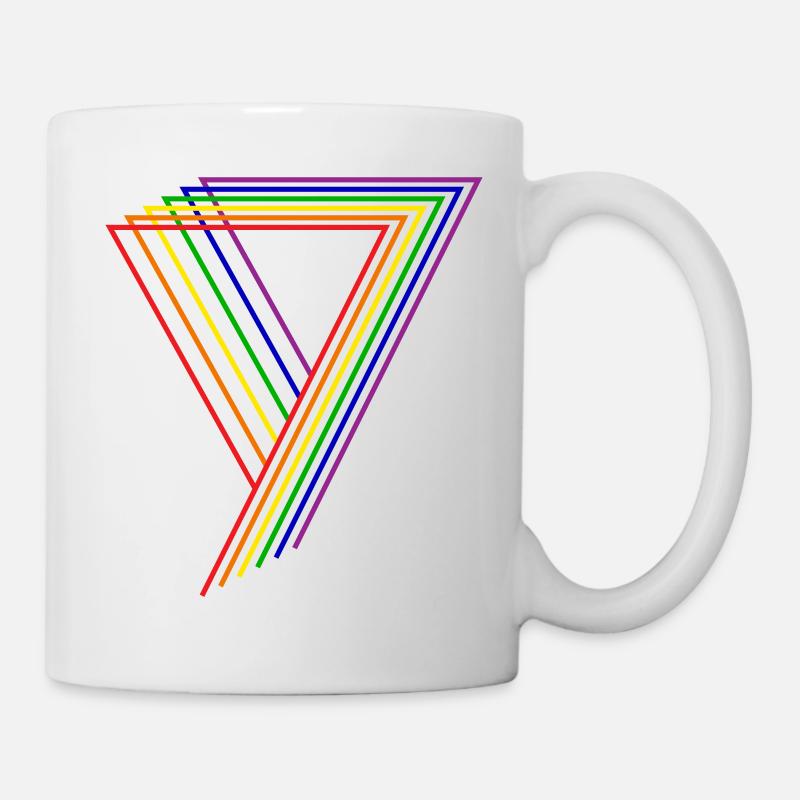 Triangolo arcobaleno - Tazza - bianco