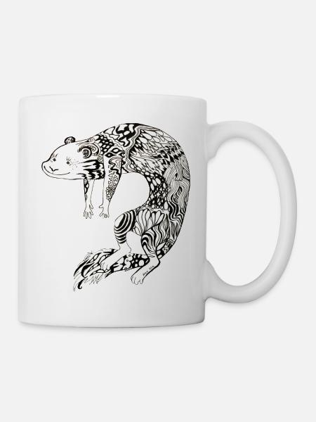 Zufriedenes Frettchen - Tasse - Weiß
