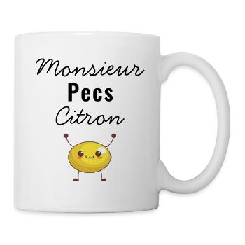 Monsieur Pecs citron cadeau humour - Mug blanc - blanc - Droite