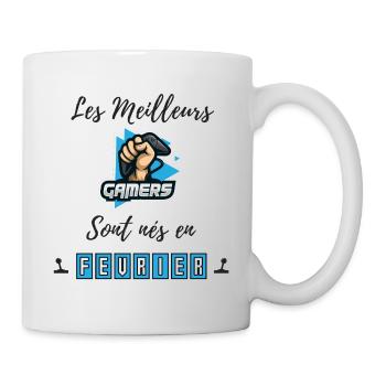 Les meilleurs GAMERS sont nés en FEVRIER - Mug blanc - blanc - Droite