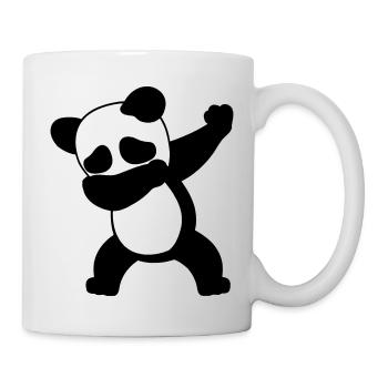 Betupfender Pandabärentanz - Tasse - Weiß - Rechts