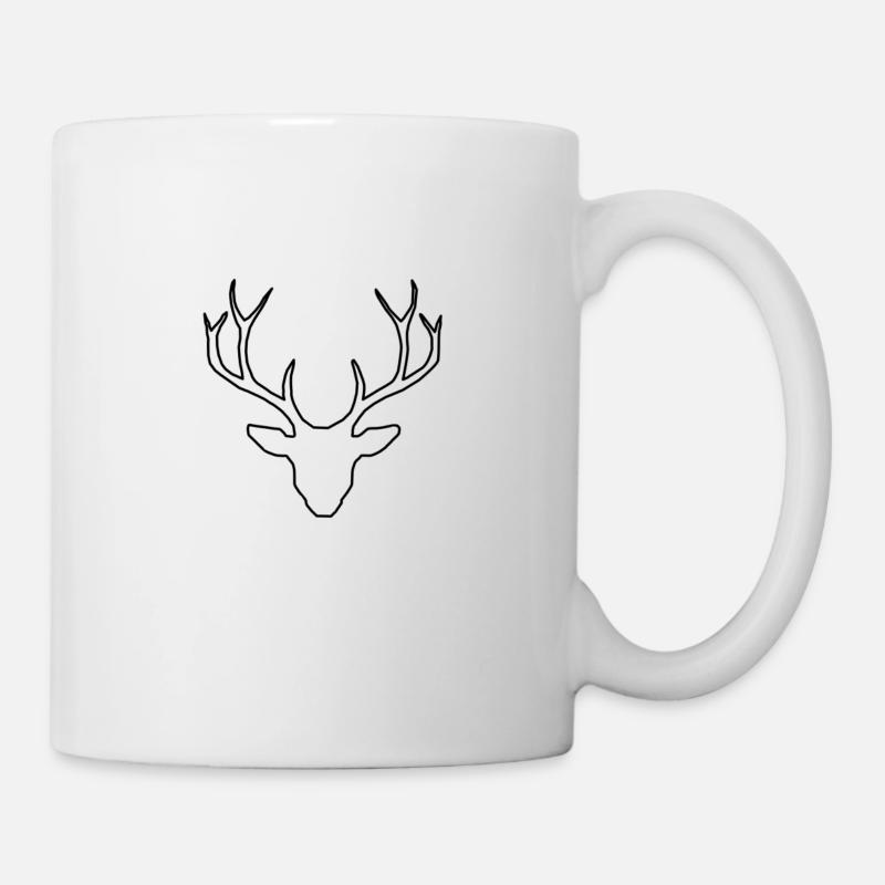 Hirschgeweih transparent - Tasse - Weiß