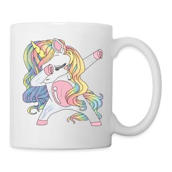 Dabbing unicorn gift - Mug - white - Right
