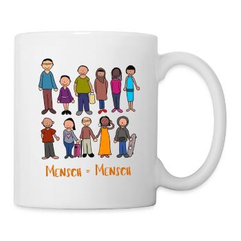 Mensch = Mensch - Tasse - Weiß - Rechts