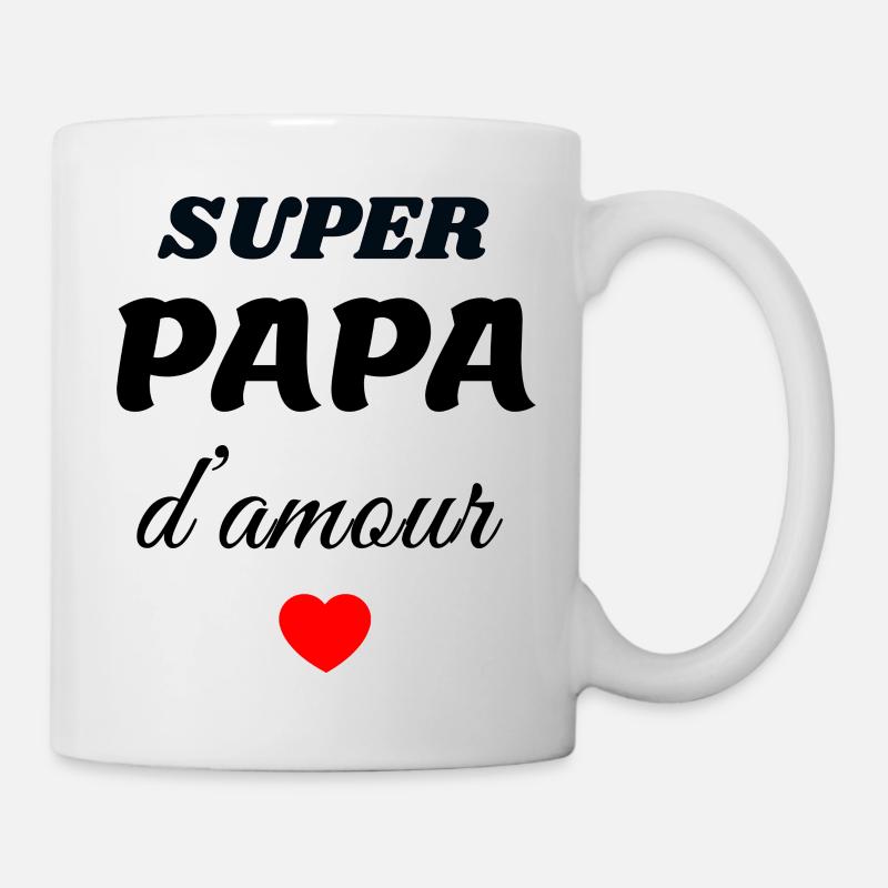 Super Papa d'amour V1 - Mug blanc - blanc