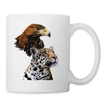 Steinadler und Jaguar - Tasse - Weiß - Rechts