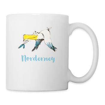 Funny Norderney Moewe - Mug - white - Right