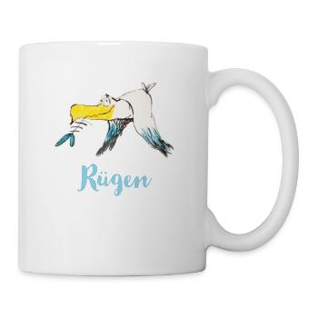 Rügen Möwe - Tasse - Weiß - Rechts