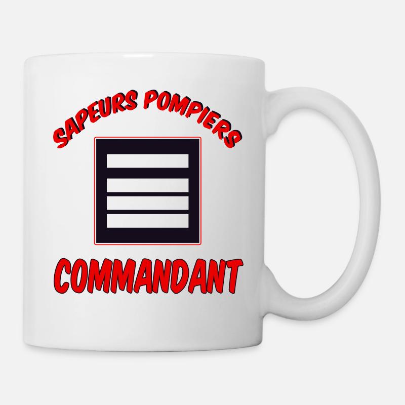 Pompier commandant - Mug blanc - blanc