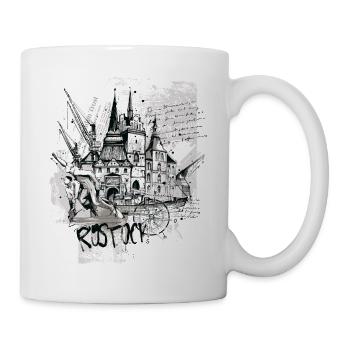 Rostock Collage - Tasse - Weiß - Rechts
