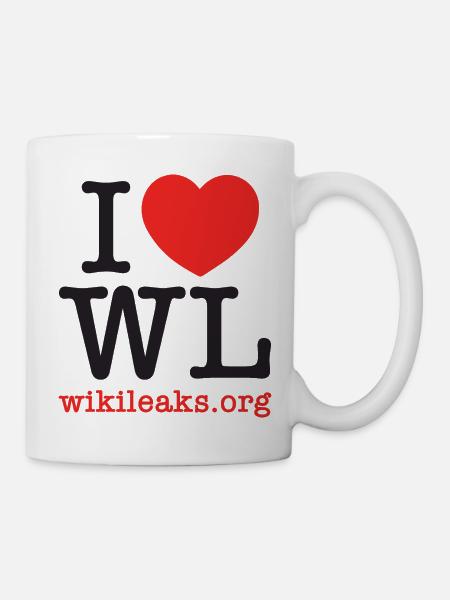 Ich liebe WikiLeaks - Tasse - Weiß