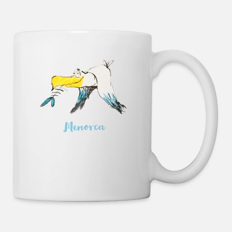 Lustige Menorca Moewe - Tasse - Weiß