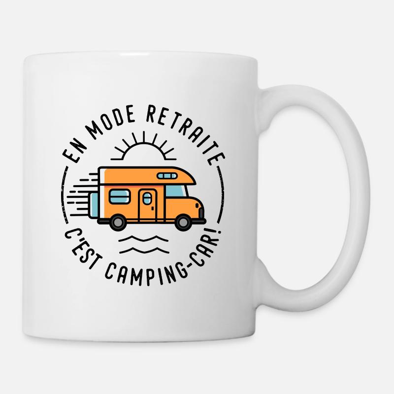 mode retraite c'est camping-car cadeau noel fête - Mug blanc - blanc