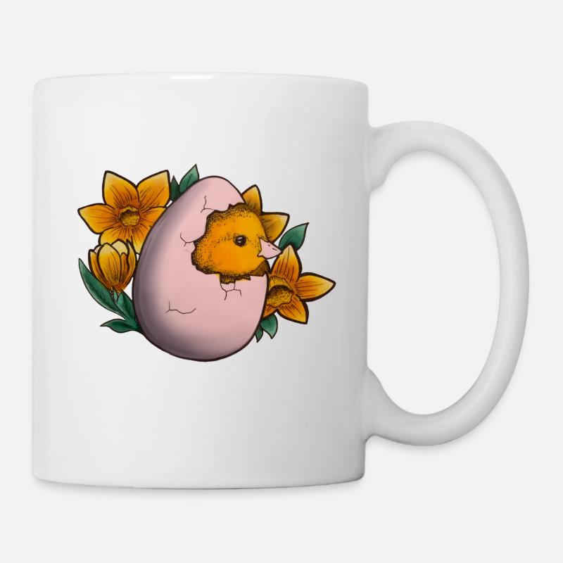 Chick out of the egg - Mug - white