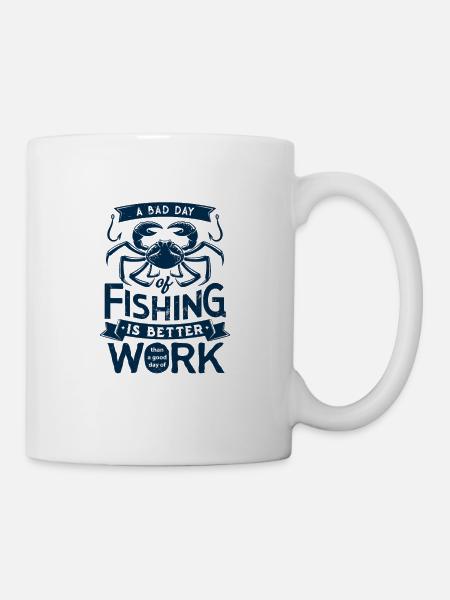 Une mauvaise journée de pêche - Mug blanc - blanc