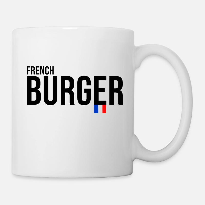 French burger fast food slogan citation Français - Mug blanc - blanc