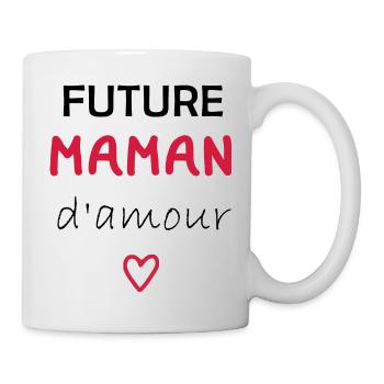 future maman d'amour - Mug blanc - blanc - Droite