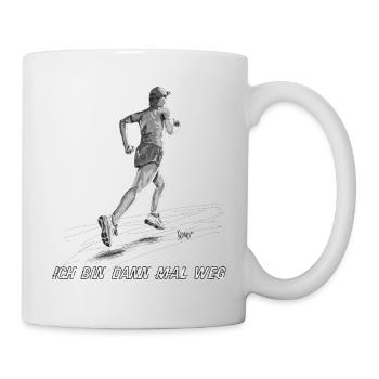 Bronko55 No.30 – Läufer „Ich bin dann mal weg“ - Tasse - Weiß - Rechts