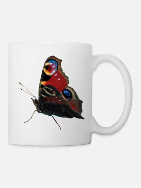 Oeil de paon papillon - Mug blanc - blanc