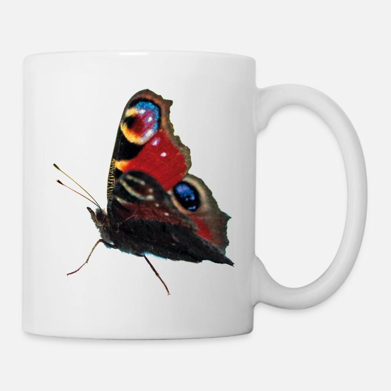 Oeil de paon papillon - Mug blanc - blanc