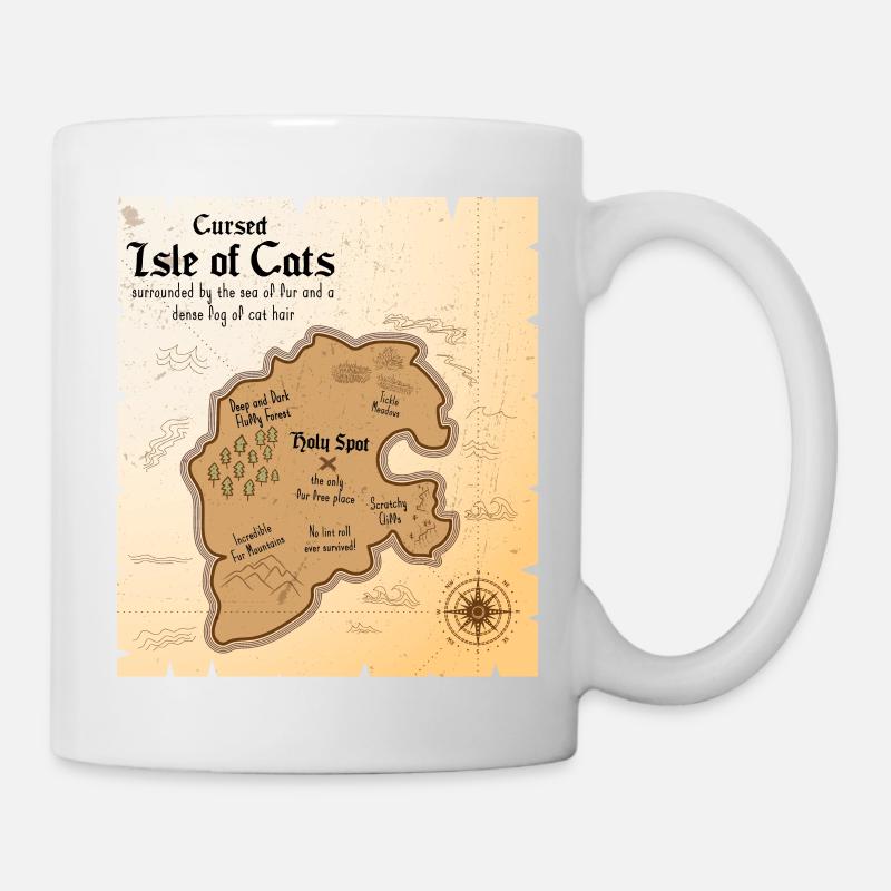 L’île maudite des chats - Mug blanc - blanc