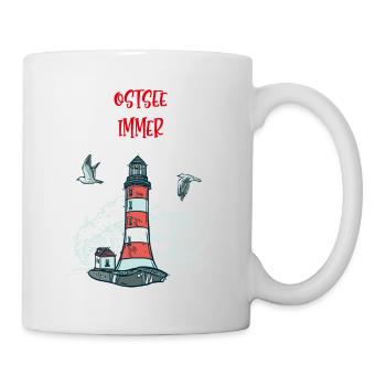 Einmal Ostsee immer Ostsee Statement Spruch - Tasse - Weiß - Rechts