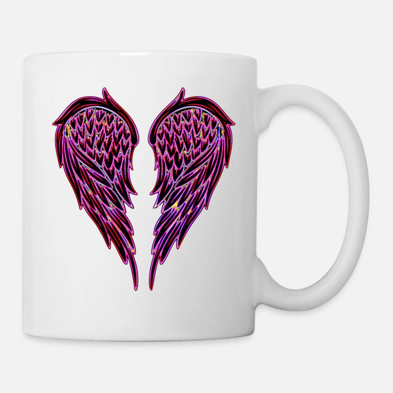 Flügel Nr. 02 - Design B - Tasse - Weiß