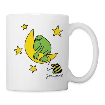 Janosch Frosch Auf Mond - Tasse - Weiß - Rechts