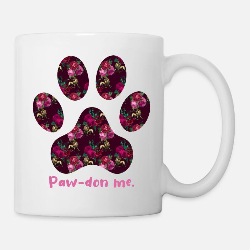 Empreinte de patte, amants de patte - Mug blanc - blanc