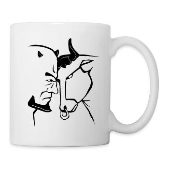 Stier und Teufel - Tasse - Weiß - Rechts