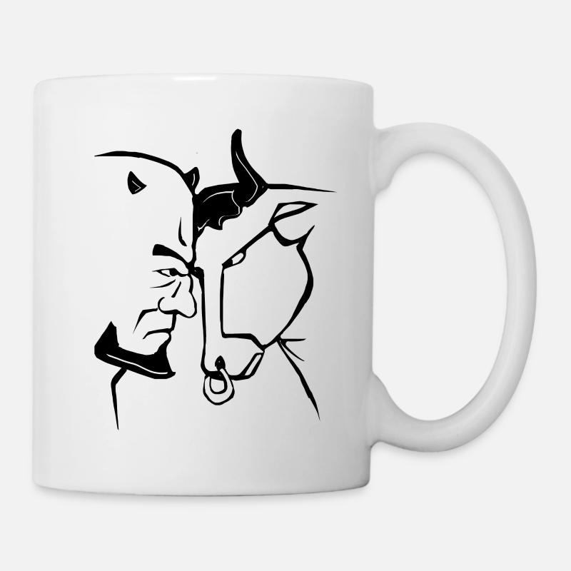 Bull and devil - Mug - white