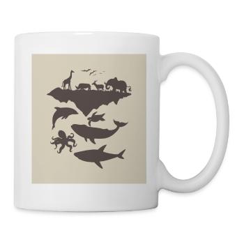 Animaux - Mug blanc - blanc - Droite