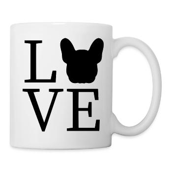 Amour bouledogue français - Mug blanc - blanc - Droite