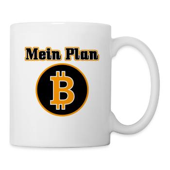 MEIN PLAN B - BITCOIN - BLOCKCHAIN - KRYPTO - Tasse - Weiß - Rechts