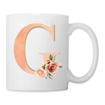 Letter G with flowers - Mug - white - Right