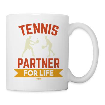 Partenaire de tennis pour la vie - Mug blanc - blanc - Droite