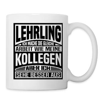 Azubi Lehrling Auszubildender Stift Ausbildung - Tasse - Weiß - Rechts