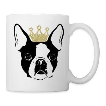 T-Shirt König Boston Terrier Geschenk - Tasse - Weiß - Rechts