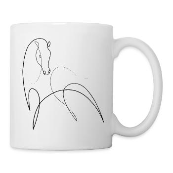Pferd - Tasse - Weiß - Rechts