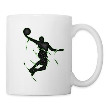 Dunking Basketball Geschenk Kunst Slamdunk - Tasse - Weiß - Rechts