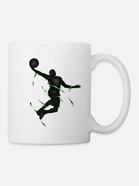 Dunking Basketball Gift Art Slamdunk - Mug - white