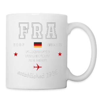 FRA Frankfurt Flughafen Deutschland - Clean Design - Tasse - Weiß - Rechts