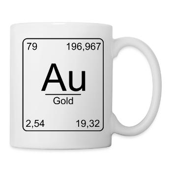 Or, tableau périodique, chimie, physique, élément - Mug blanc - blanc - Droite