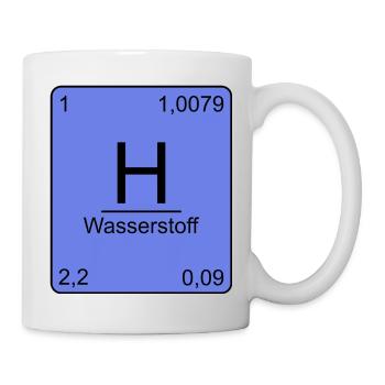 Hydrogène, tableau périodique, chimie, physique - Mug blanc - blanc - Droite
