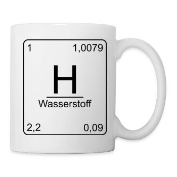 Hydrogène, tableau périodique, chimie, physique - Mug blanc - blanc - Droite
